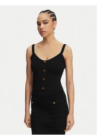 Guess Top W5YR10 Z0130 Czarny Regular Fit. Kolor: czarny. Materiał: syntetyk #1