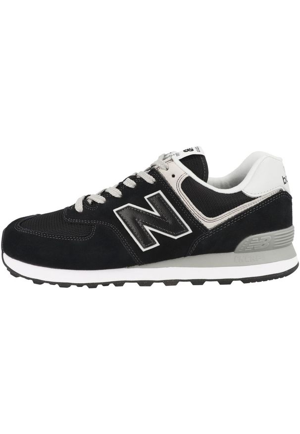 Buty do chodzenia męskie New Balance 574. Zapięcie: sznurówki. Kolor: wielokolorowy, czarny, szary. Materiał: guma, tkanina, zamsz, materiał, syntetyk. Szerokość cholewki: normalna. Model: New Balance 574. Sport: turystyka piesza