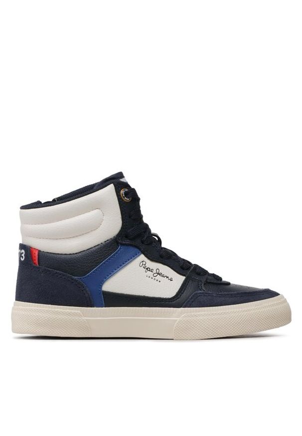 Pepe Jeans Sneakersy Kenton Master Boot PBS30528 Granatowy. Kolor: niebieski. Materiał: skóra