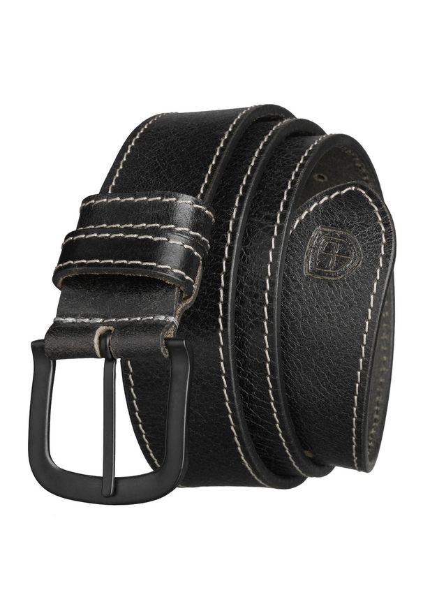 Pasek męski skórzany czarnym kolorze z klasyczną klamrą Peterson PTN LTE-2727-BLACK. Kolor: czarny. Materiał: skóra. Styl: klasyczny