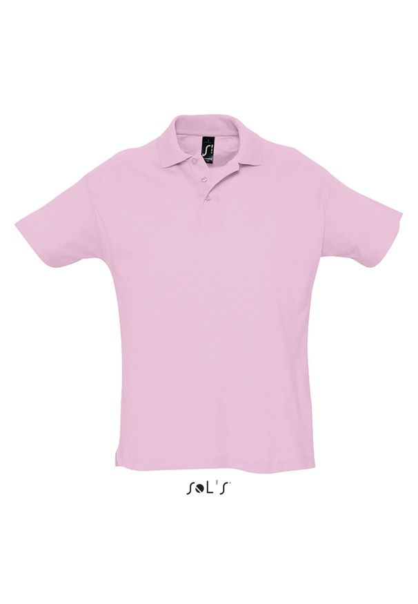 SOL'S - Polo Sol's Summer Ii. Typ kołnierza: polo. Kolor: różowy. Materiał: bawełna. Sezon: lato
