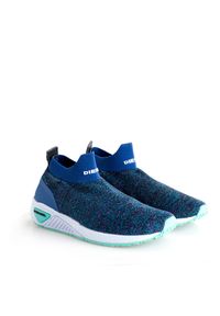 Diesel Sneakersy "S-KBY" | Y01878 P2062 | S-Kby | Kobieta | Niebieski. Zapięcie: bez zapięcia. Kolor: niebieski. Materiał: tkanina. Wzór: aplikacja, nadruk #1
