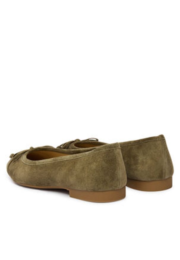 MICHAEL Michael Kors Baleriny Piper 40T6PIFP1S Khaki. Kolor: brązowy. Materiał: zamsz, skóra