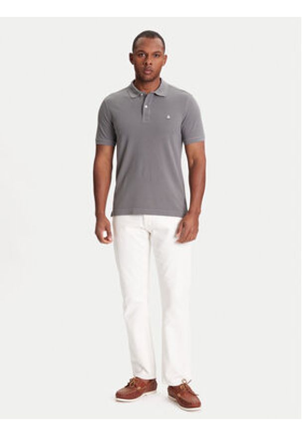 United Colors of Benetton - United Colors Of Benetton Polo 3089J3179 Szary Regular Fit. Typ kołnierza: polo. Kolor: szary. Materiał: bawełna