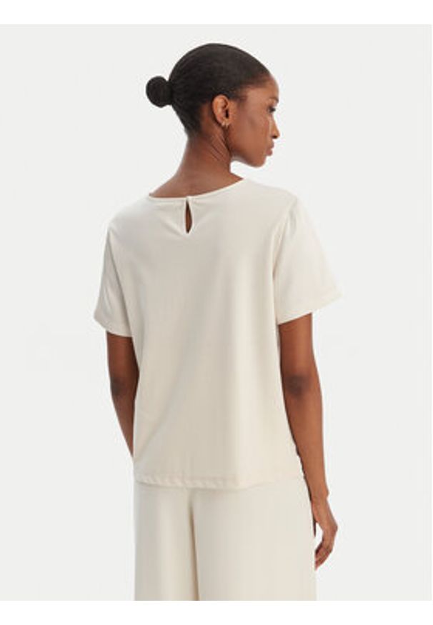 Weekend Max Mara Bluzka Zona 2615941011 Écru Relaxed Fit. Kolor: kremowy. Materiał: syntetyk
