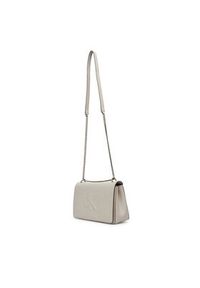 Calvin Klein Jeans Torebka Sculpted Ew Flap25 Shoulder Bag LV04K3035G Biały. Kolor: biały. Materiał: skórzane