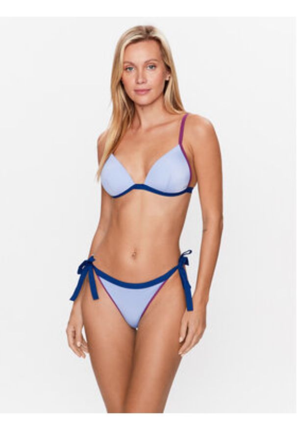 Sloggi Góra od bikini 10214582 Błękitny. Kolor: niebieski. Materiał: syntetyk