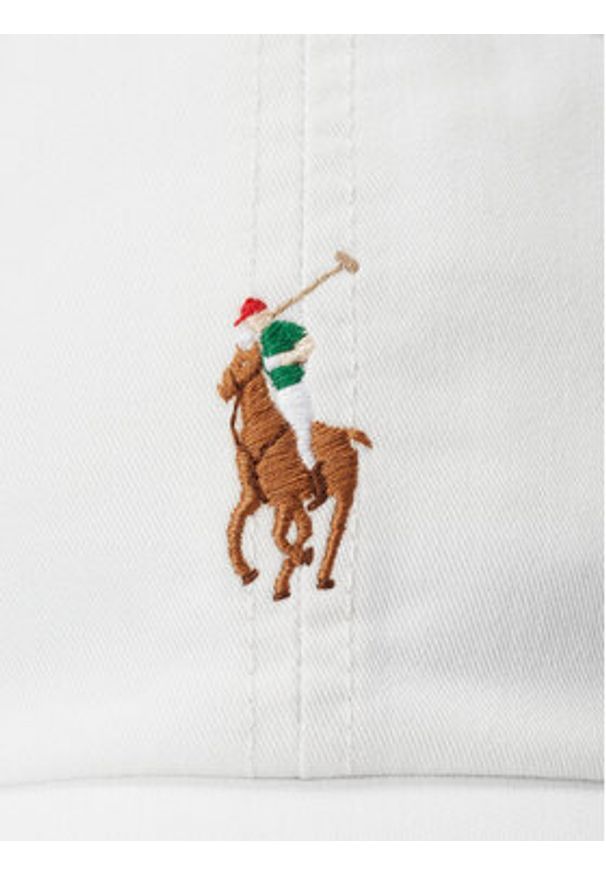 Polo Ralph Lauren Czapka z daszkiem 211954881002 Biały. Kolor: biały. Materiał: materiał, bawełna