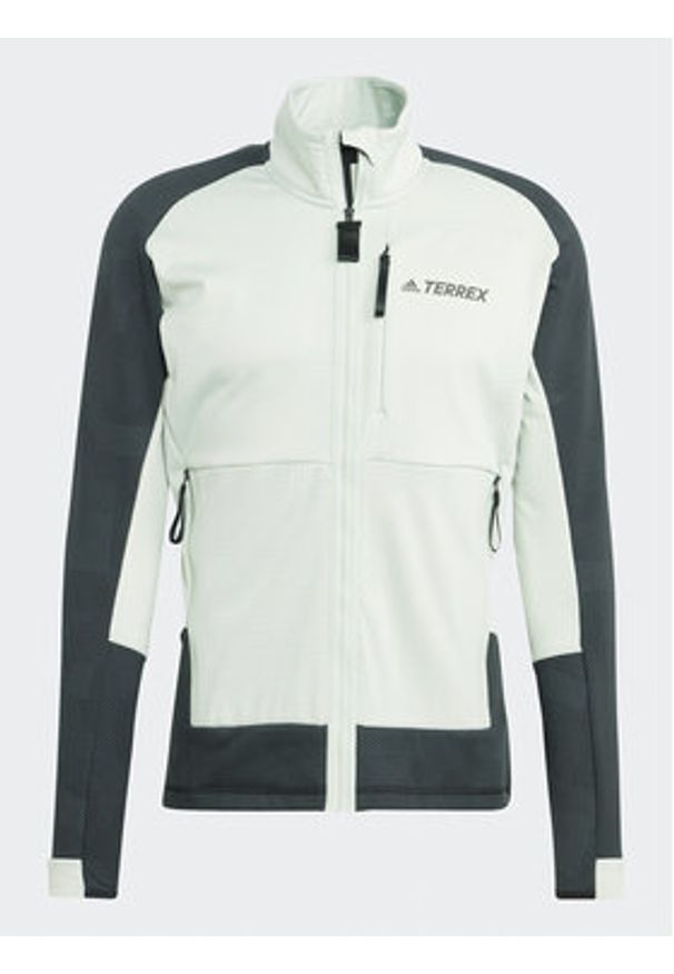 Adidas - adidas Polar Terrex Tech Flooce Hiking Fleece HS9775 Zielony Regular Fit. Kolor: zielony. Materiał: syntetyk