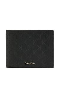 Calvin Klein Duży Portfel Męski Ck Must Mono Bifold 5cc W/Coi K50K512703 Czarny. Kolor: czarny. Materiał: skóra