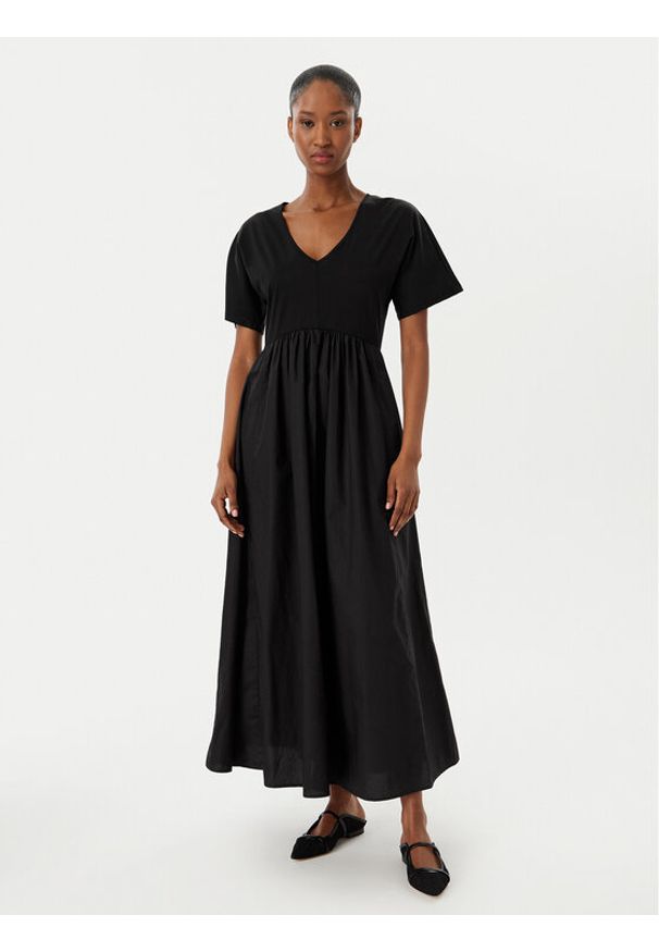 Weekend Max Mara Sukienka codzienna Brozno 2515621082 Czarny Relaxed Fit. Okazja: na co dzień. Kolor: czarny. Materiał: bawełna. Typ sukienki: proste. Styl: casual