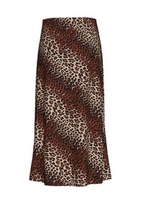 Pieces Spódnica midi Nya 17147811 Brązowy Regular Fit. Kolor: brązowy. Materiał: wiskoza #6