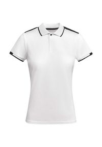 ROLY - Damska Sportowa Koszulka Polo Tamil Z Krótkim Rękawem. Typ kołnierza: polo. Kolor: biały, wielokolorowy, czarny. Długość rękawa: krótki rękaw. Długość: krótkie