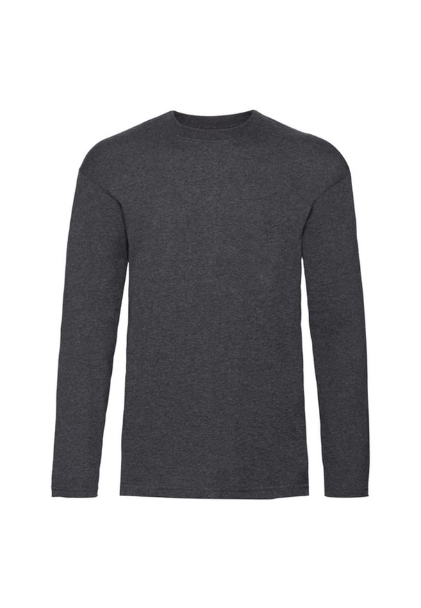FRUIT OF THE LOOM - Koszulka Z Długim Rękawem Dla Dorosłych Unisex Valueweight Polycotton. Kolor: szary. Długość rękawa: długi rękaw. Długość: długie