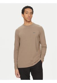 BOSS Longsleeve 50506365 Khaki Regular Fit. Kolor: brązowy. Materiał: bawełna. Długość rękawa: długi rękaw