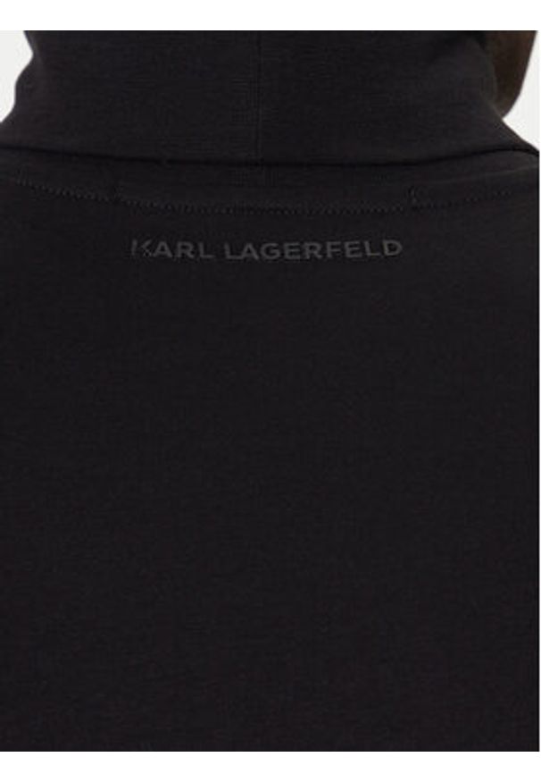 Karl Lagerfeld - KARL LAGERFELD Golf 755023 554226 Czarny Regular Fit. Typ kołnierza: golf. Kolor: czarny. Materiał: bawełna