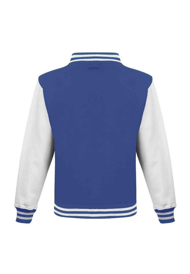 AWDIS - Kurtka Unisex Varsity Dla Dorosłych Z Polibawełny. Kolor: biały, wielokolorowy, niebieski