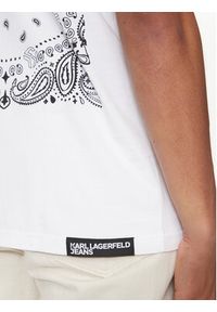 Karl Lagerfeld Jeans T-Shirt 245D1704 Biały Regular Fit. Kolor: biały. Materiał: bawełna #3