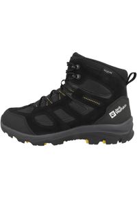 Buty trekkingowe męskie Jack Wolfskin Vojo 3 Texapore Mid. Kolor: czarny. Materiał: guma, skóra, tkanina, materiał, syntetyk. Szerokość cholewki: normalna
