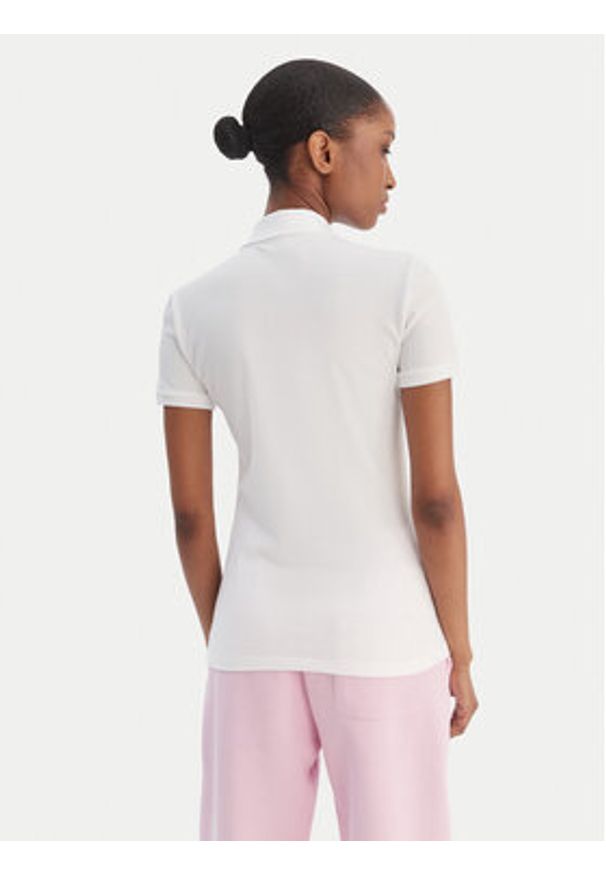 Lacoste Polo PF5462 Biały Slim Fit. Typ kołnierza: polo. Kolor: biały. Materiał: bawełna