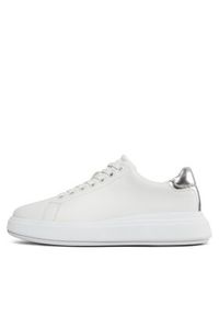 Calvin Klein Sneakersy Raised Cupsole Lace Up Lth Bt HW0HW02005 Biały. Kolor: biały. Materiał: skóra #6
