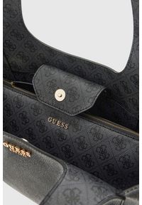 Guess - GUESS Czarna shopperka damska Calista 2 In 1. Kolor: czarny. Materiał: skórzane. Rozmiar: małe #4