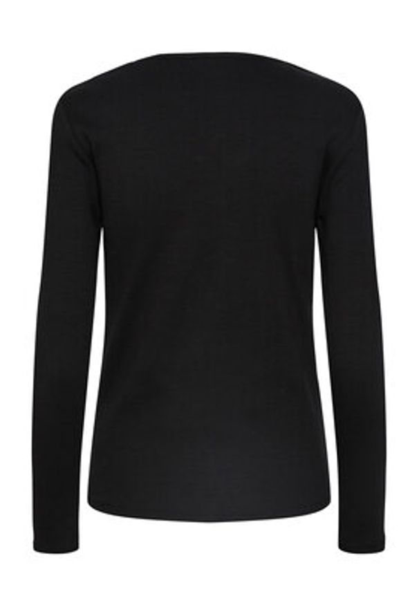 Pieces Bluzka 17135564 Czarny Slim Fit. Kolor: czarny. Materiał: bawełna