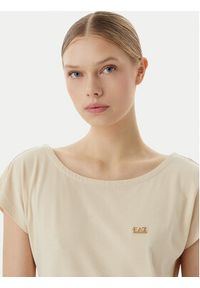 EA7 Emporio Armani Sukienka letnia 7W001478 AF10373 U1088 Beżowy jasny Relaxed Fit. Kolor: beżowy. Materiał: bawełna. Sezon: lato #5