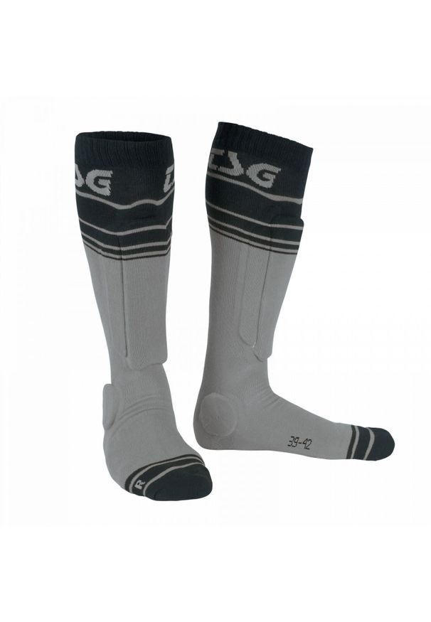 Skarpety Textile Riot Sock w szare paski TSG. Kolor: szary. Wzór: paski. Sport: kolarstwo