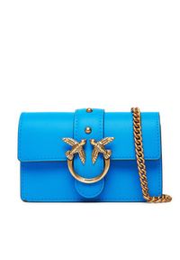 Pinko - PINKO Torebka Love One Micro C . AI 24-25 PCPL 100064 A0F1 Niebieski. Kolor: niebieski. Materiał: skórzane #4