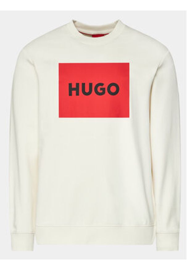 Hugo Bluza Duragol222 50467944 Biały Regular Fit. Kolor: biały. Materiał: bawełna