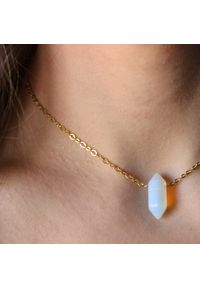 Brazi Druse Jewelry - Choker Opalit złoto. Materiał: złote. Kolor: złoty. Kamień szlachetny: opal #3