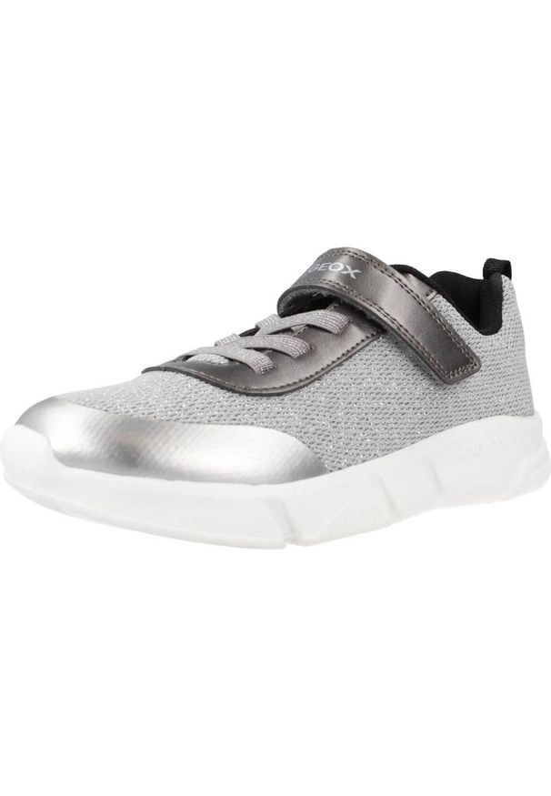 Geox - Buty GEOX J ARIL G. Srebrny. Kolor: szary. Materiał: syntetyk, tkanina. Sport: turystyka piesza