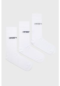 Emporio Armani Underwear Skarpetki (3-pack) męskie kolor biały. Kolor: biały #1