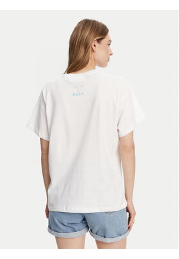 Roxy T-Shirt ERJZT05899 Biały Relaxed Fit. Kolor: biały. Materiał: bawełna