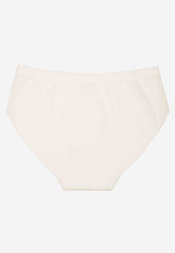 Renee - Białe Klasyczne Majtki Typu Figi Davirosa. Kolor: biały. Materiał: jeans