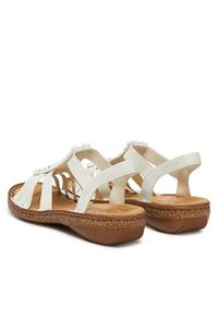Rieker Sandały 62809-60 Biały. Kolor: biały. Materiał: syntetyk #3