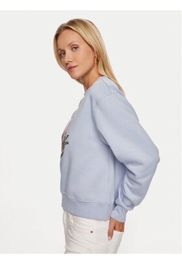 Guess Bluza W4YQ25 KB681 Różowy Regular Fit. Kolor: różowy. Materiał: syntetyk, bawełna