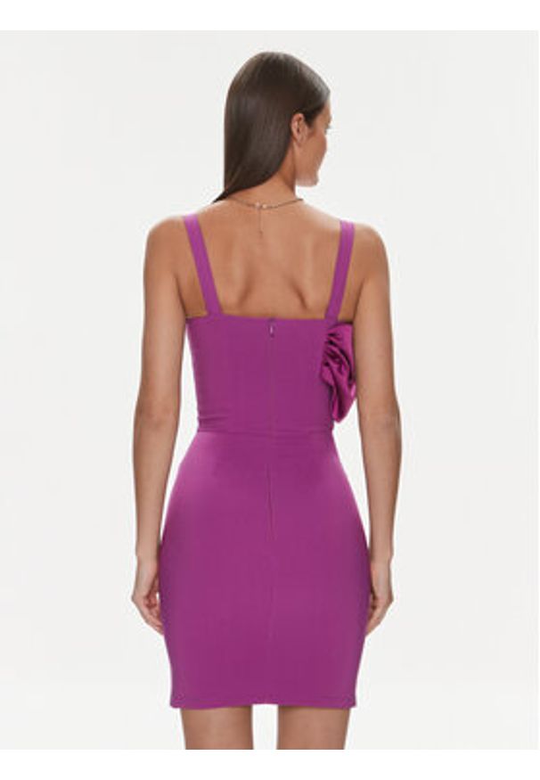 Rinascimento Sukienka koktajlowa CFC0117420003 Fioletowy Slim Fit. Kolor: fioletowy. Materiał: syntetyk. Styl: wizytowy