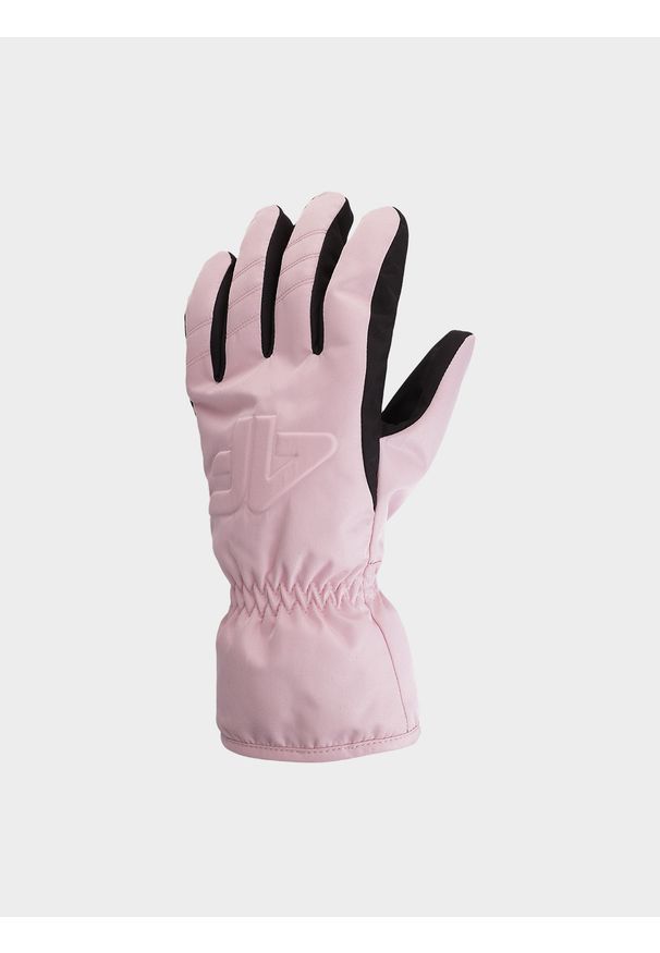 4f - Rękawice narciarskie Thinsulate© damskie - pudrowy róż. Kolor: różowy. Materiał: materiał, syntetyk. Technologia: Thinsulate. Sport: narciarstwo
