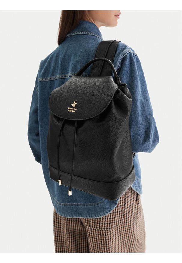 Beverly Hills Polo Club Plecak CEO-BHPC-C-017-09 Czarny. Kolor: czarny. Materiał: materiał