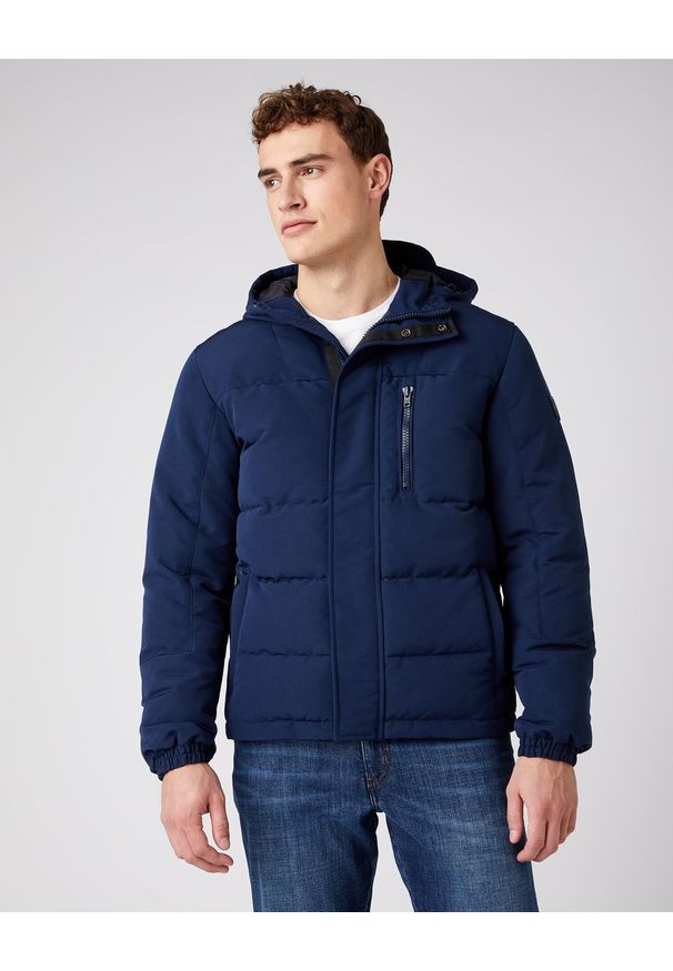 Wrangler - WRANGLER THE BODYGUARD MĘSKA KURTKA ZIMOWA NAVY W4D7WW114 112141359. Sezon: zima