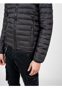 Invicta Kurtka "Down Jacket" | 4431449 | Mężczyzna | Grafitowy. Okazja: na co dzień. Typ kołnierza: kaptur. Kolor: szary. Materiał: poliamid. Wzór: aplikacja. Styl: casual