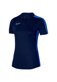 Koszulka sportowa damska Nike Dri-Fit Academy 23 Polo. Typ kołnierza: polo. Kolor: niebieski. Technologia: Dri-Fit (Nike) #1