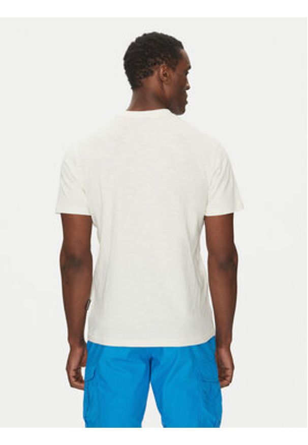 Napapijri T-Shirt S-Arbia NP0A4IE3 Écru Regular Fit. Kolor: kremowy. Materiał: bawełna