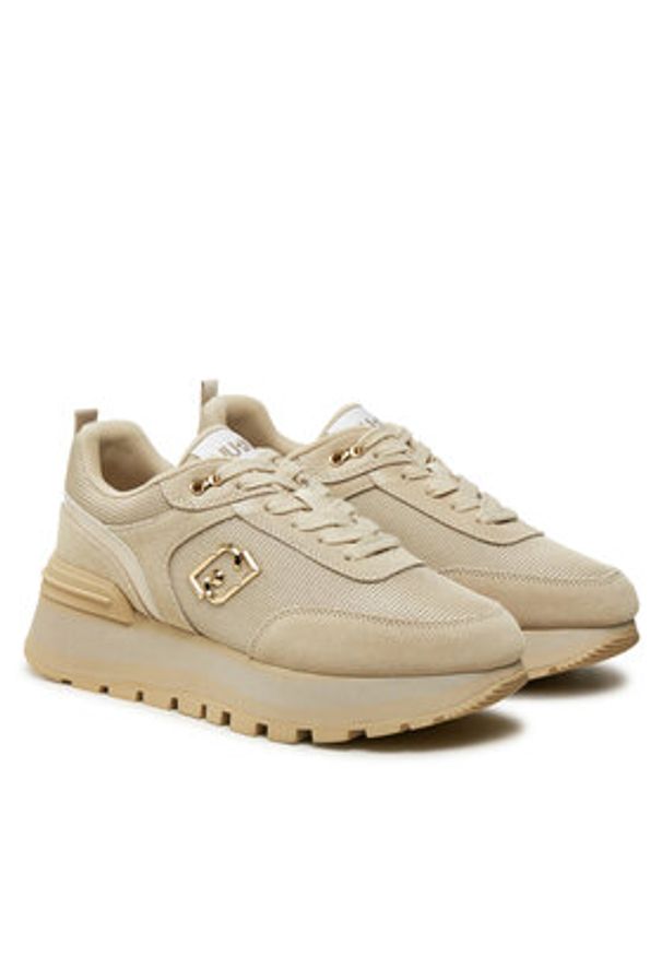Liu Jo Sneakersy BF4143 PX027 Beżowy. Kolor: beżowy. Materiał: zamsz, skóra
