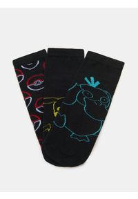 Sinsay - Skarpetki z nadrukiem 3 pack Pokemon - wielobarwny. Wzór: nadruk