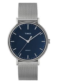 Timex zegarek TW2T37000 Fairfield. Kolor: niebieski. Materiał: materiał