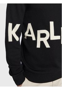 Karl Lagerfeld - KARL LAGERFELD Golf 655020 524399 Czarny Regular Fit. Typ kołnierza: golf. Kolor: czarny. Materiał: wełna #5