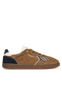 Pepe Jeans Sneakersy Ball Mix M PMS000009 Brązowy. Kolor: brązowy. Materiał: zamsz, skóra